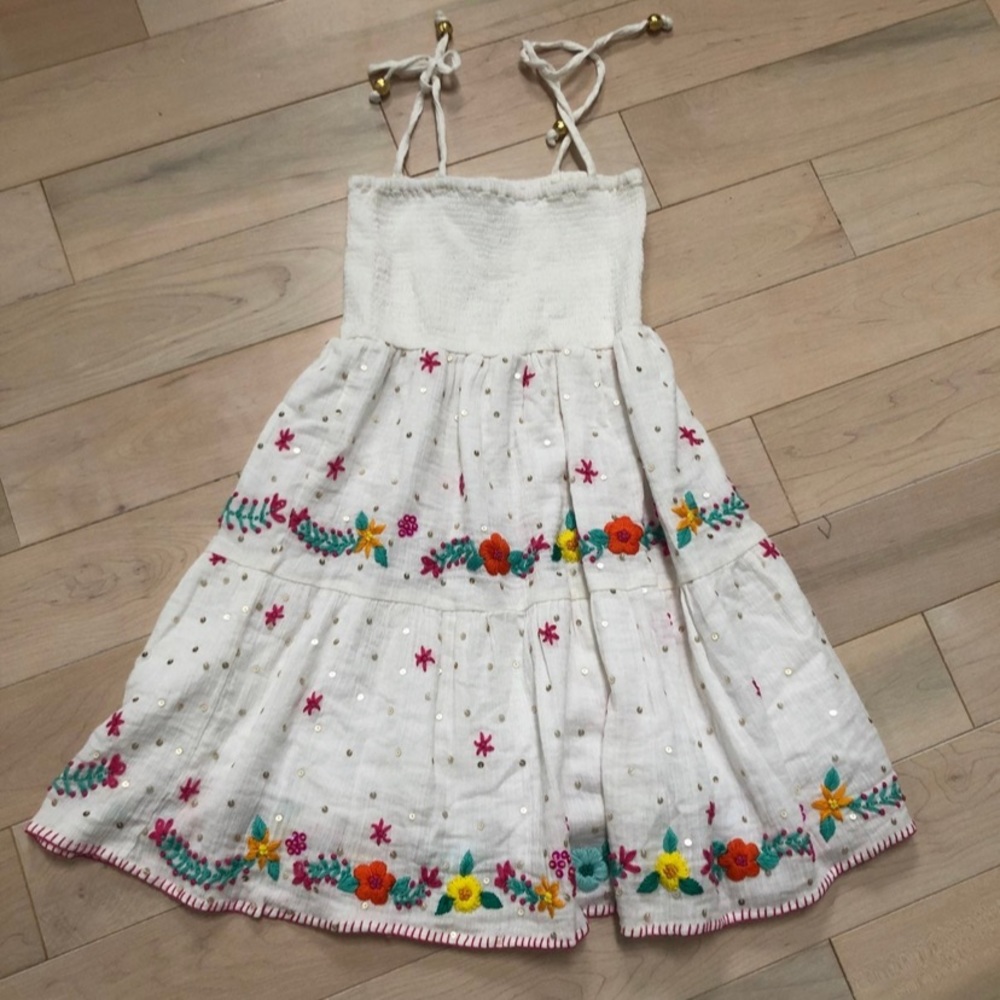 BELL by Alicia soft cotton white embroidered dress